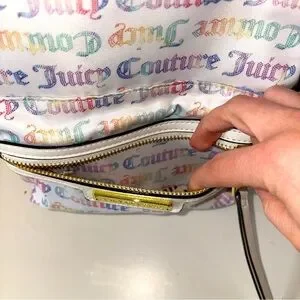 NEW Juicy Couture Rosie Multicolor Rainbow Mini Backpack Bag Purse Juicy Couture Rosie Mini Backpack Purse White-Rainbow Nylon  main image 3